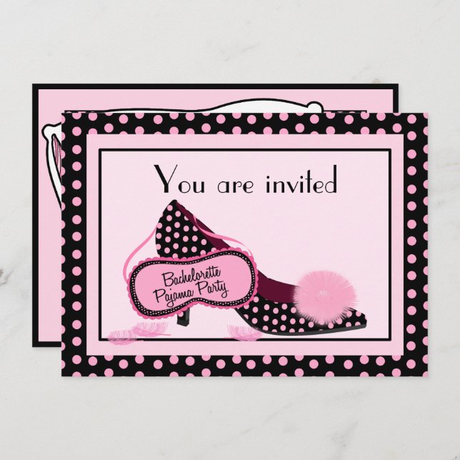 Bachelorette Pajama Party Invitation (Front/Back)