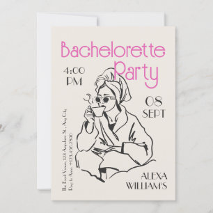 Bachelorette pajama party invitation