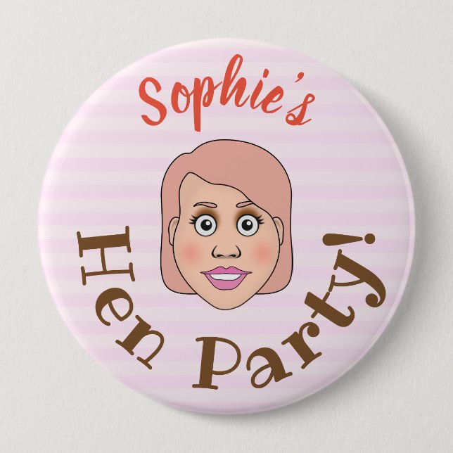 Bachelorette Party 10 Cm Round Badge (Front)