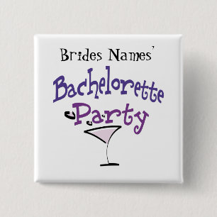 Bachelorette Party 15 Cm Square Badge