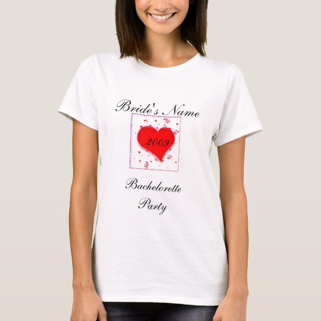 Bachelorette Party, 2009 T-Shirt Template (Front)