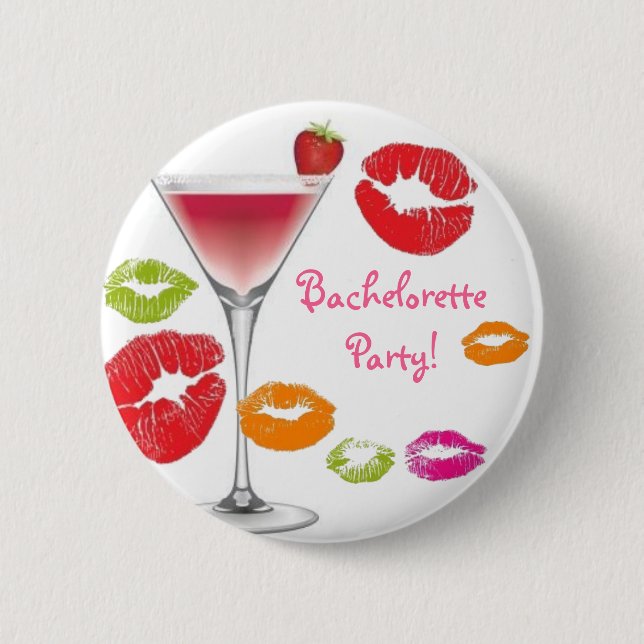 Bachelorette Party 6 Cm Round Badge (Front)