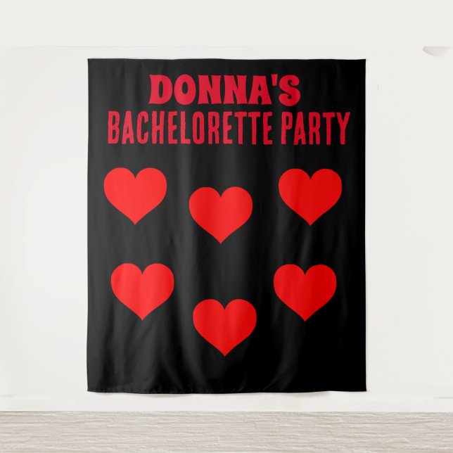 BACHELORETTE PARTY BACKDROP CUSTOM TAPESTRY (Front)