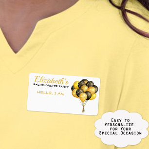 Bachelorette Party Balloons Paper Label Name Tags
