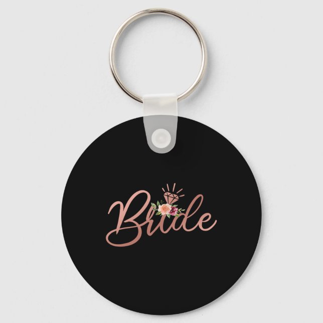 Bachelorette Party Bride Bridal Wedding Shower Gif Key Ring (Front)