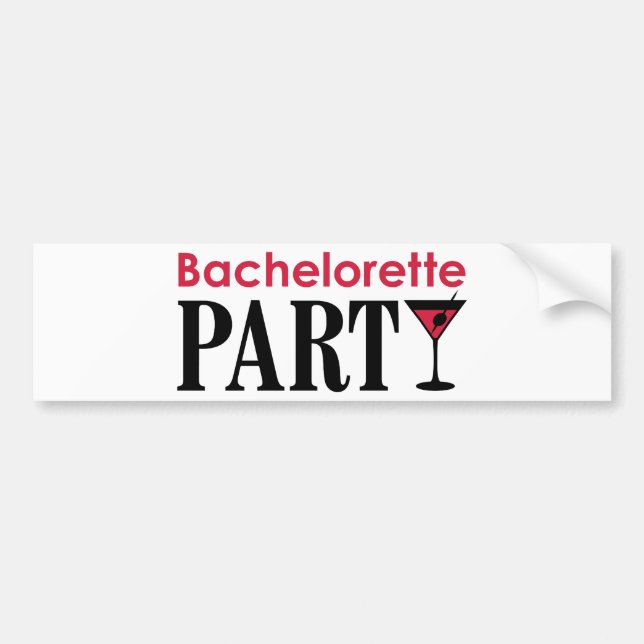 Bachelorette Party Bumper Sticker (Front)