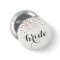 Bachelorette Party Button Bride Rose Gold Confetti