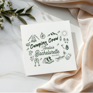 Bachelorette Party Camping Crew Camp Theme Napkins
