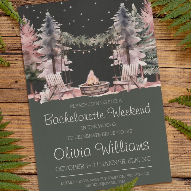 Bachelorette Party Camping Weekend Invitation (Creator Uploaded)