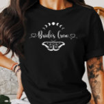 Bachelorette party celestial gothic T-Shirt<br><div class="desc">This is a stylish, celestial, gothic, bachelorette party design. In classic black and white it has a mystical moon phase and moth design with the words Bride's Crew in script typography with heart accents. Perfect for a cute-gothic celestial themed bachelorette party or girl's weekend and ideal as a matching t-shirt,...</div>