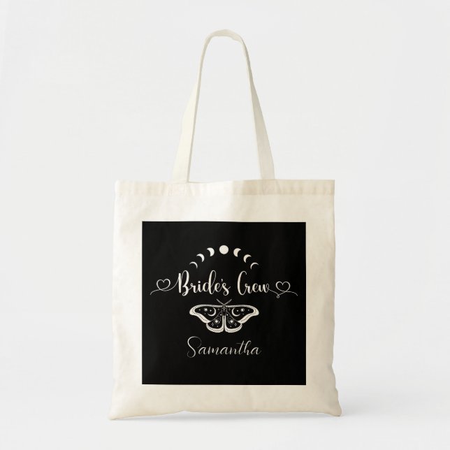 Bachelorette party celestial personalised tote bag (Front)