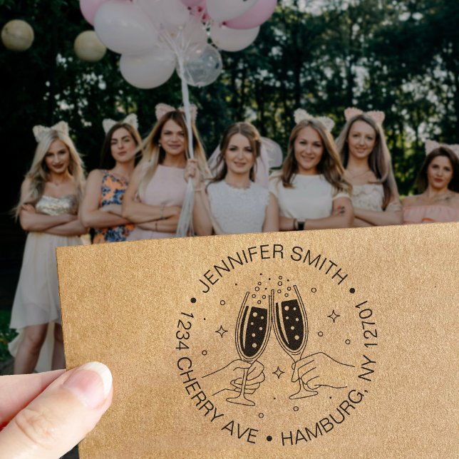 Bachelorette Party Cheers Champagne Self-inking Stamp (Creator Uploaded)