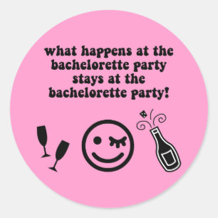 Bachelorette Party Classic Round Sticker