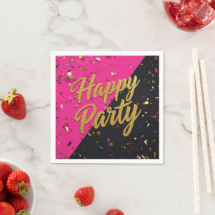 Bachelorette Party Confetti Invitation Last Fling  Napkin