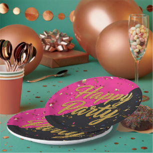 Bachelorette Party Confetti Invitation Last Fling Paper Plate