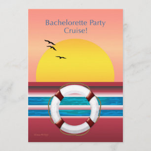Bachelorette Party Cruise Invite - Sunset Design
