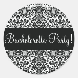 Bachelorette Party Damask Envelope Seal