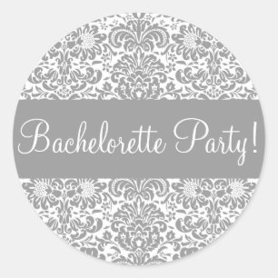 Bachelorette Party Damask Envelope Seal