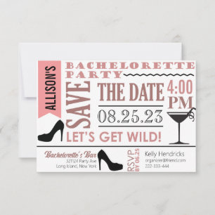 Bachelorette party design invitation