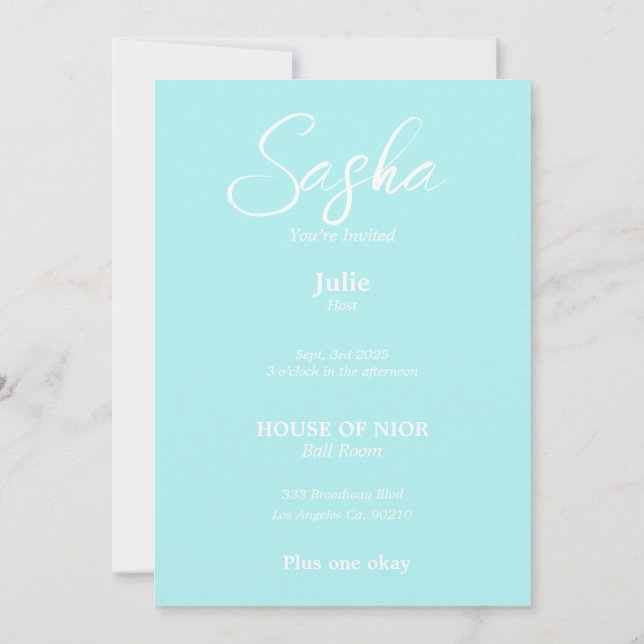 Bachelorette party fashion diva magazine  invitation (Back)