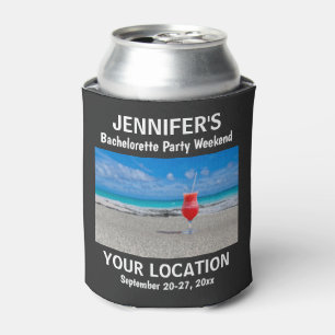 Bachelorette Party Favour Tropical Beach Trip Can Cooler