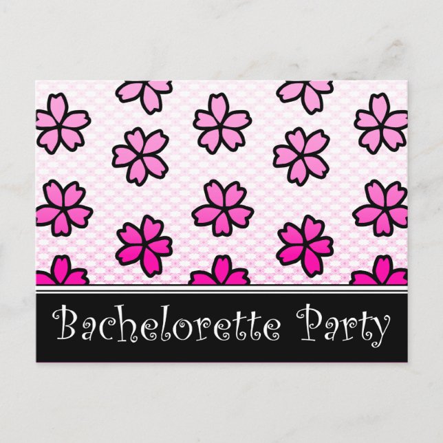 bachelorette party floral invitations (Front)