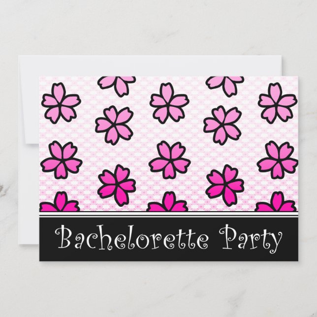 bachelorette party floral invitations (Front)
