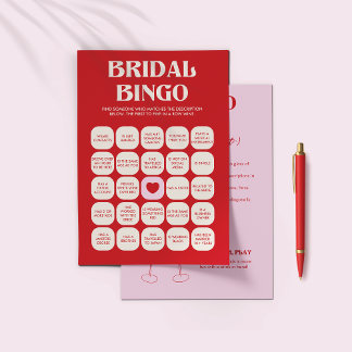 Bachelorette Party Games Bridal Bingo Flyer