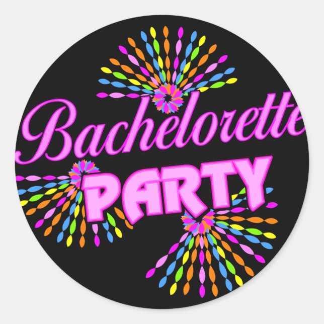 Bachelorette Party Gift Classic Round Sticker (Front)