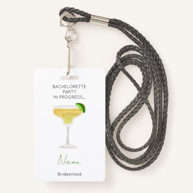 Bachelorette Party Girls Weekend Bridesmaid ID Badge (Front with Lanyard)