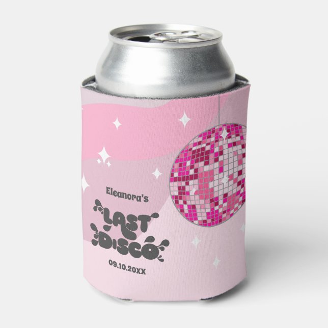 Bachelorette Party Groovy Last Disco Favour Can Cooler (Can Front)