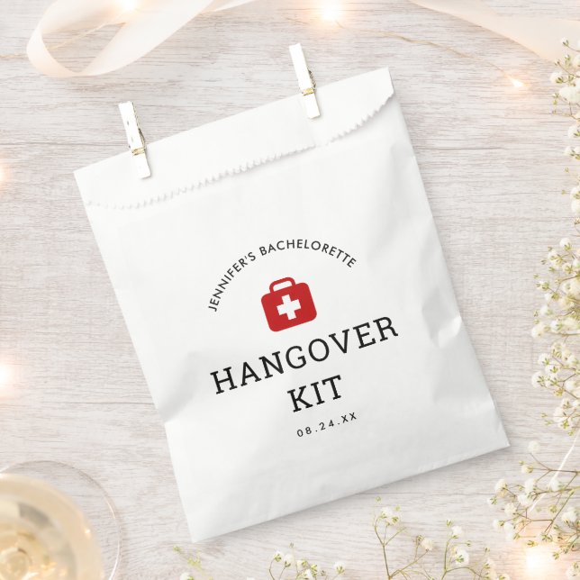 Bachelorette Party Hangover Kit Favour Bag (Clipped)