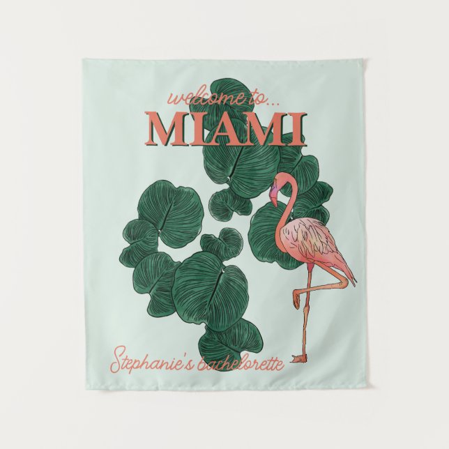 bachelorette party in Miami Tapestry (Front)