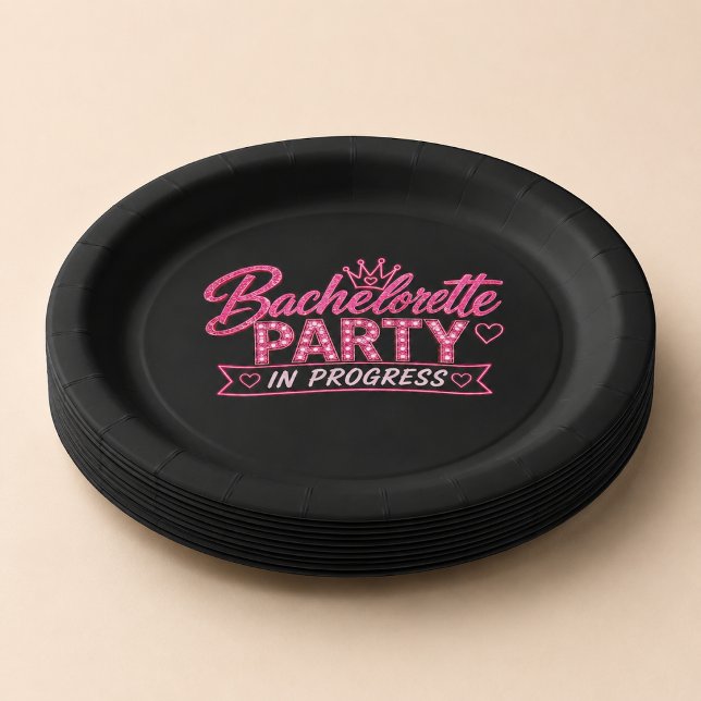 Bachelorette Party In Progress Paper Plate (Creator Uploaded)