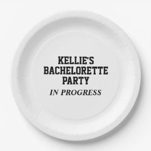 Bachelorette Party In Progress Paper Plates