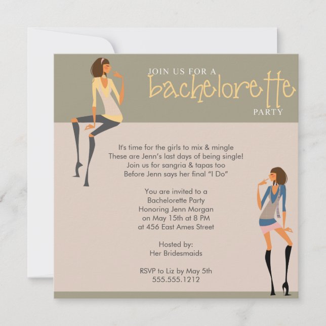 bachelorette party invitation (Front)