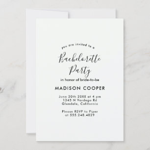 Bachelorette party invitation