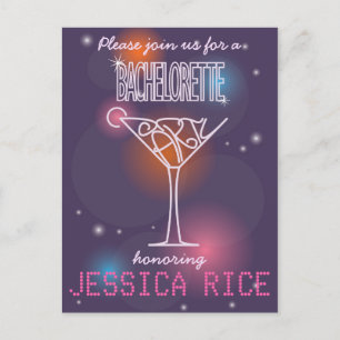 Bachelorette party invitation design postcard