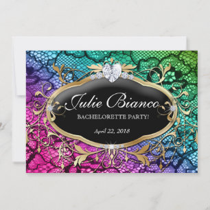 Bachelorette Party Invitation Lace Floral Vintage