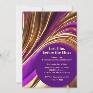 Bachelorette Party-Last Fling Before the Rings- Invitation