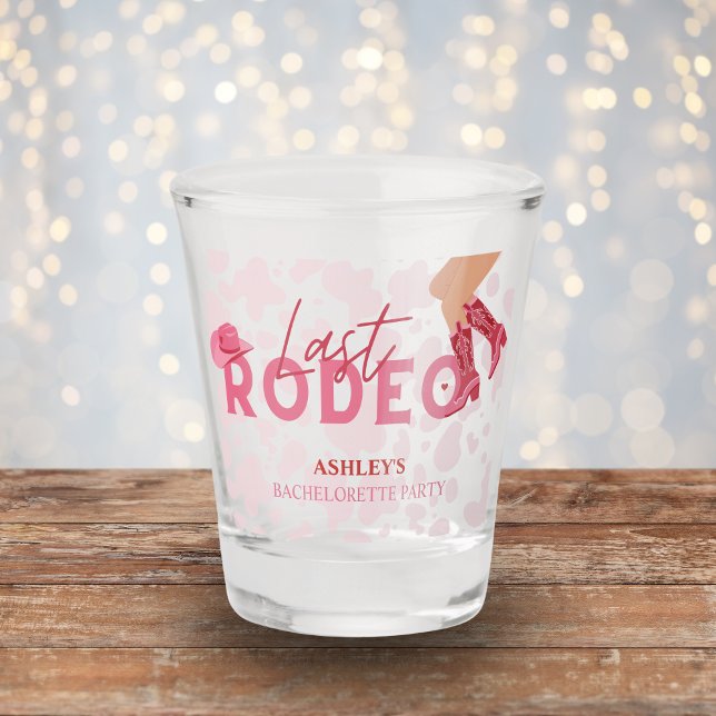 Bachelorette Party Last Rodeo Shot Glass (Last Rodeo Bachelorette Party favor - Shot glass)