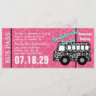 Bachelorette Party Leopard Bus Pass Program
