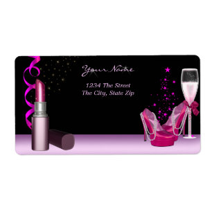 Bachelorette Party Lipstick Pink Shoes Champagne