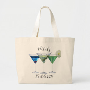 Bachelorette Party martini cocktails Large Tote Bag