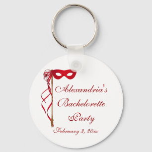 "Bachelorette Party" - Masquerade Theme Key Ring