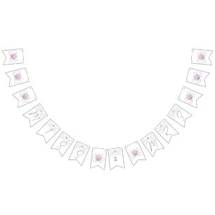 Bachelorette Party Miss to Mrs Pink Lotus Bunting