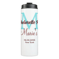 bachelorette party monogram add name date place si