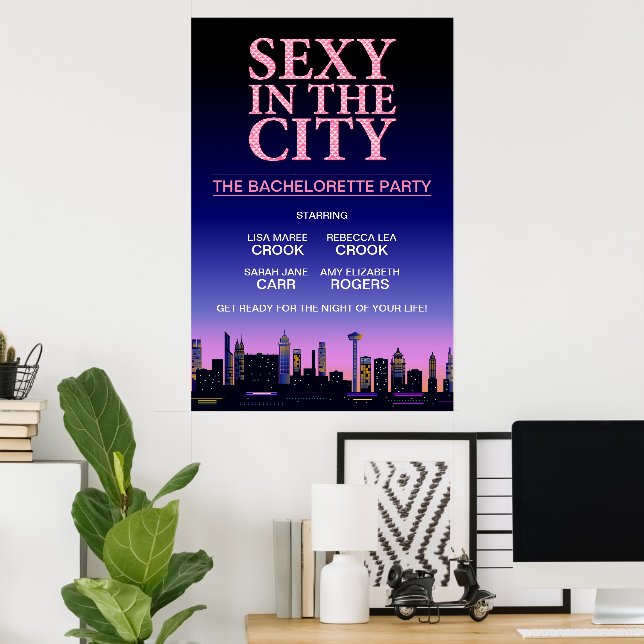 Bachelorette Party Movie Poster V2 (Home Office)
