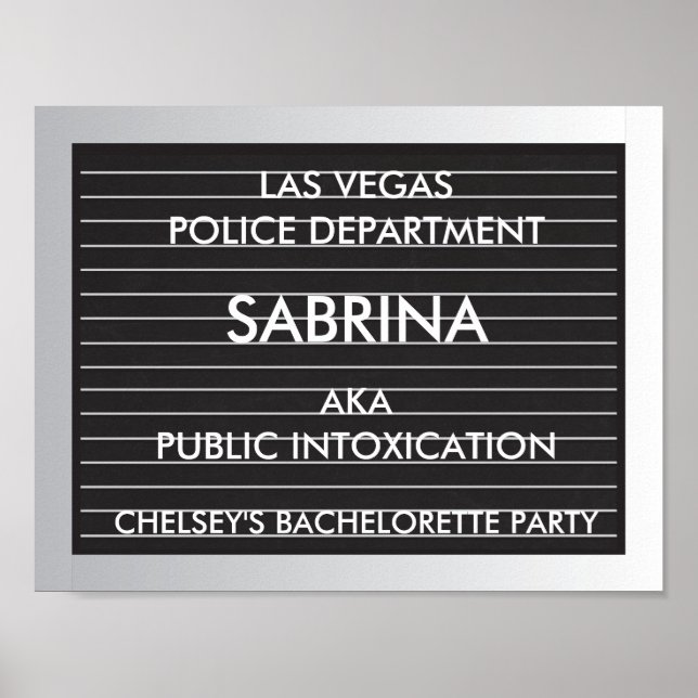 Bachelorette Party Mug Shot Slates Poster (Front)