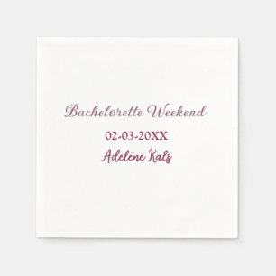 bachelorette party name maron date bridal shower s napkin